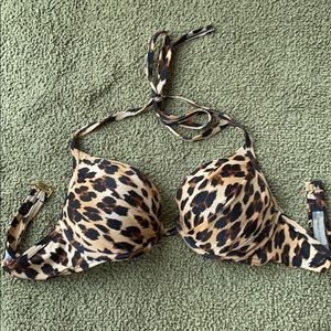 Leopard bikini top